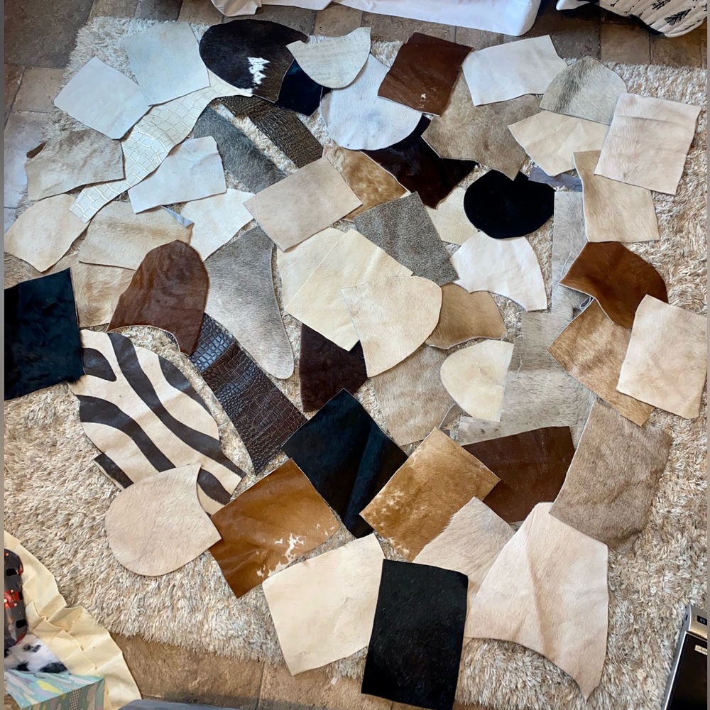 Cowhide Scrap: Medium Size Pieces